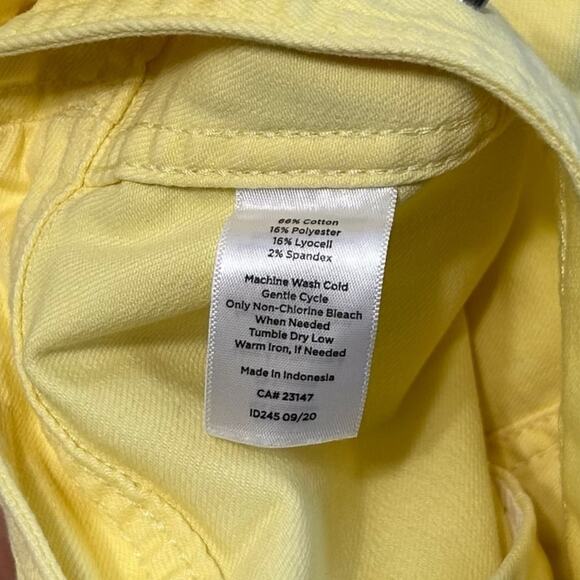 Talbots Button Front Jean Jacket NWT Women's Sz 2X Citrus Honey Yellow Bright - Picture 6 of 7